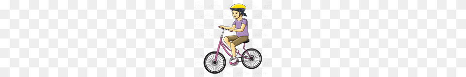 Abeka Clip Art Girl Riding Bike, Child, Female, Person, Bicycle Free Png