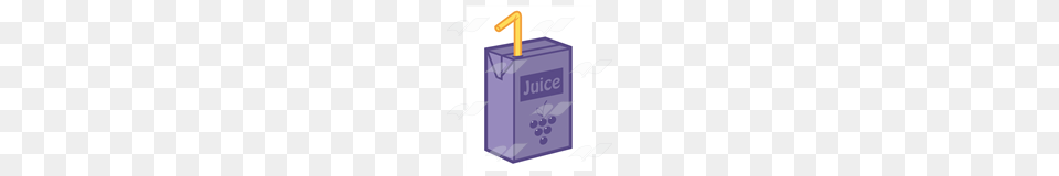 Abeka Clip Art Grape Juice Box With A Yellow Straw, Mailbox Free Transparent Png