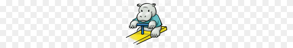 Abeka Clip Art Hippo On Teeter Totter, Nature, Outdoors, Snow, Snowman Png Image