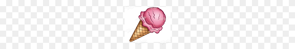 Abeka Clip Art Ice Cream Cone With Pink Ice Cream Scoop, Dessert, Food, Ice Cream Free Png