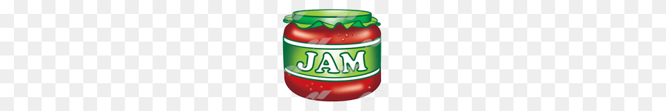 Abeka Clip Art Jar Of Red Jam With Green Label, Food, Ketchup Png
