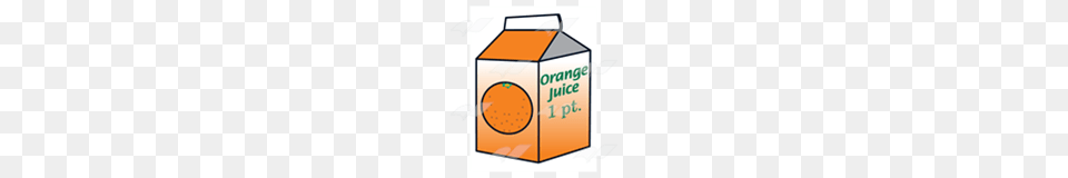 Abeka Clip Art Orange Juice Carton Pint, Box, Cardboard, Beverage, Mailbox Free Png