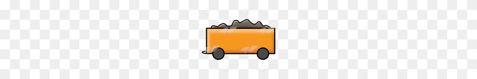 Abeka Clip Art Orange Train Car Filled With Coal, Vehicle, Van, Transportation, Moving Van Png Image