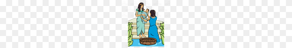 Abeka Clip Art Out Of The River Pharaohs Daughter Servant, Adult, Person, Female, Woman Free Transparent Png