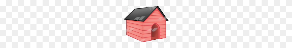 Abeka Clip Art Red Dog House With Black Roof, Dog House, Den, Indoors, Kennel Free Png Download