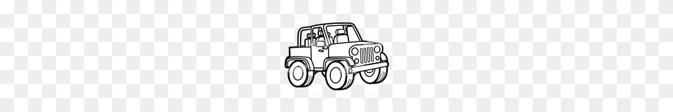Abeka Clip Art Red Jeep, Transportation, Vehicle, Pickup Truck, Truck Free Png Download