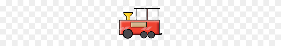 Abeka Clip Art Red Train Engine With A Yellow Smokestack, Vehicle, Transportation, Truck, Fire Truck Free Png