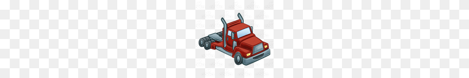 Abeka Clip Art Semi Truck Red With Headlights, Vehicle, Transportation, Tow Truck, Trailer Truck Free Png Download