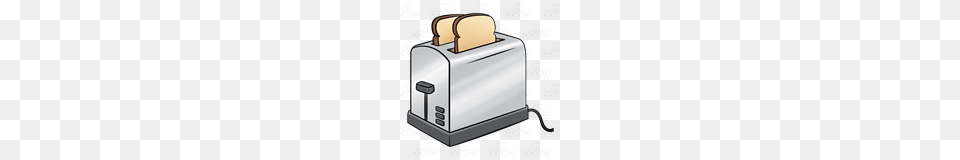 Abeka Clip Art Silver Toaster With Two Pieces Of Toast, Appliance, Device, Electrical Device, Washer Free Png Download