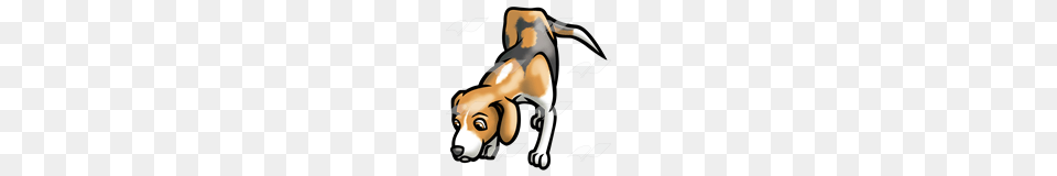 Abeka Clip Art Sniffing Beagle, Animal, Canine, Dog, Hound Png Image