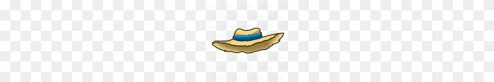 Abeka Clip Art Straw Hat With Blue Band, Clothing, Cowboy Hat, Sun Hat Free Transparent Png