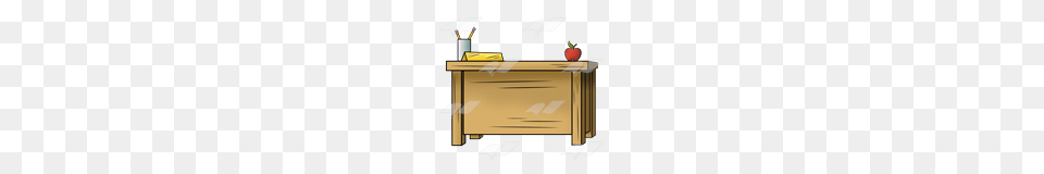 Abeka Clip Art Teachers Desk, Furniture, Table, Cabinet, Mailbox Free Png Download