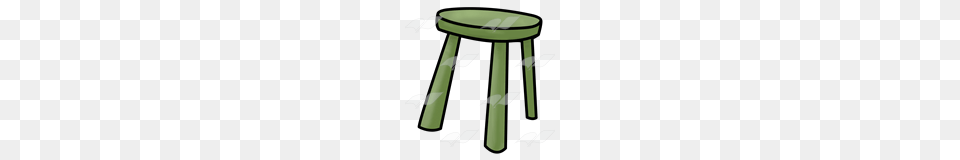 Abeka Clip Art Three Legged Stool Green, Bar Stool, Furniture, Blade, Razor Free Png