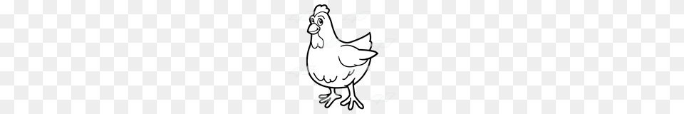 Abeka Clip Art White Chicken With Yellow Feet, Animal, Bird, Fowl, Hen Png Image