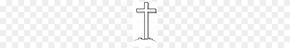Abeka Clip Art Wooden Cross Standing On A Patch Of Grass, Symbol Png Image