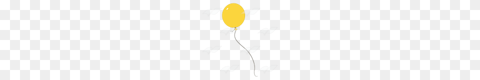 Abeka Clip Art Yellow Balloon With A Black String Free Png