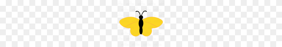 Abeka Clip Art Yellow Butterfly With A Black Body, Animal, Insect, Invertebrate, Chess Free Png