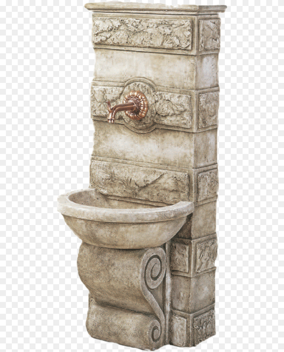 Abelone Wall Cast Stone Outdoor Garden Fountains For Shelf, Bronze, Sink, Sink Faucet, Architecture Free Png Download