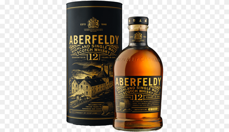 Aberfeldy 12 Yo Aberfeldy, Alcohol, Beverage, Liquor, Whisky Free Png Download