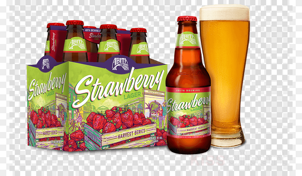 Abita Strawberry Beer Clipart Beer Abita Brewing Company, Alcohol, Beverage, Lager, Bottle Free Transparent Png