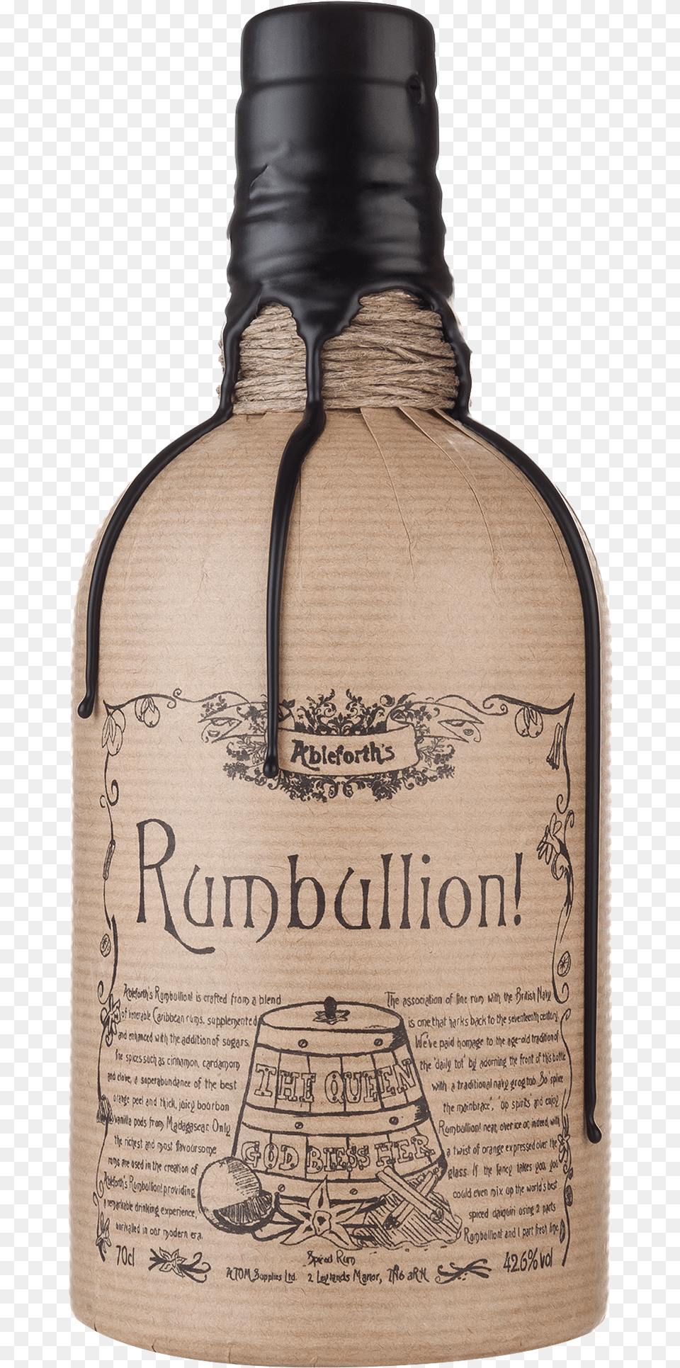 Ableforths Rumbullion Spiced Rum 700ml Ableforth39s Rumbullion Spiced Rum, Alcohol, Beverage, Liquor, Bottle Png Image