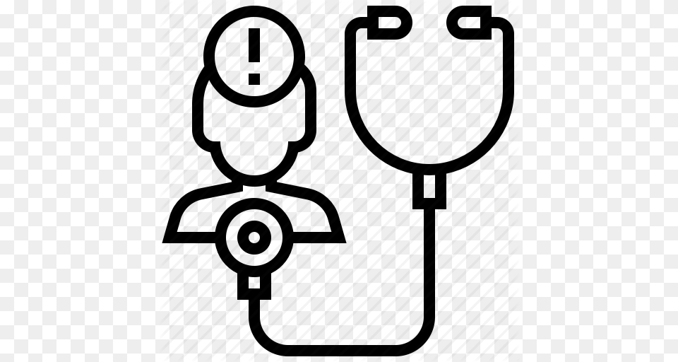 Abnormal Check Health Human Medical Stethoscope Icon, Cutlery, Glass Free Png