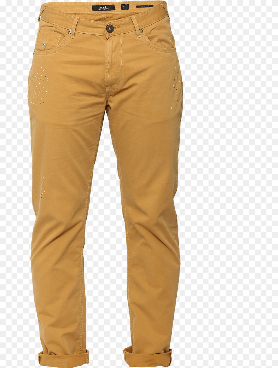 Abof Men Brown Splatter Print Slim Fit Overdyed Casual Redington Drifter Pants, Clothing, Khaki, Jeans Free Png Download
