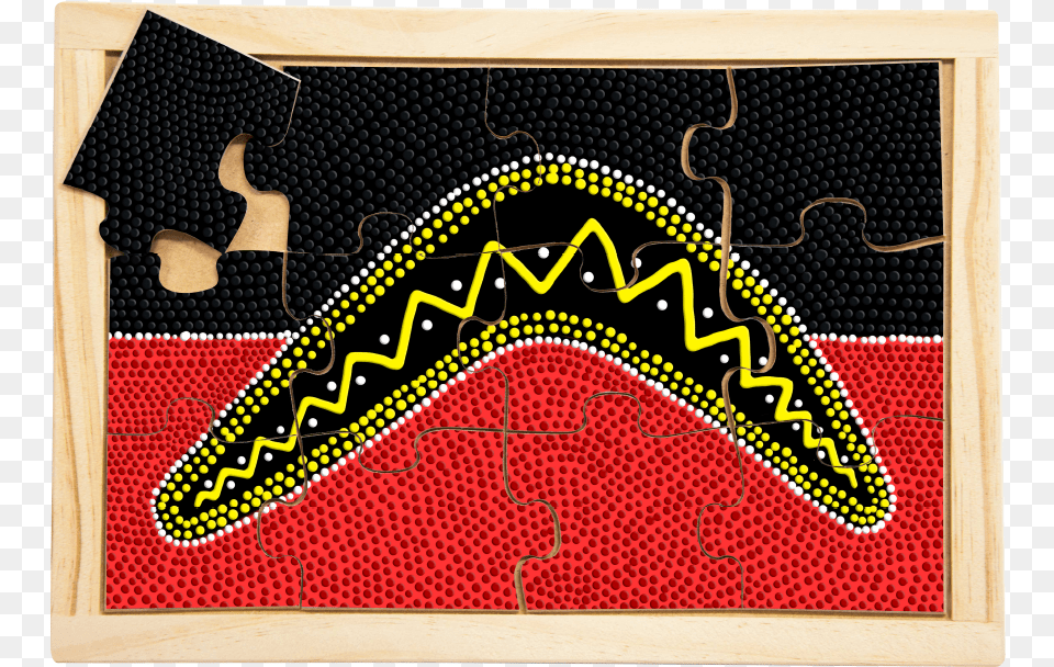 Aboriginal Traditional Boomerang Puzzle Needlework Png