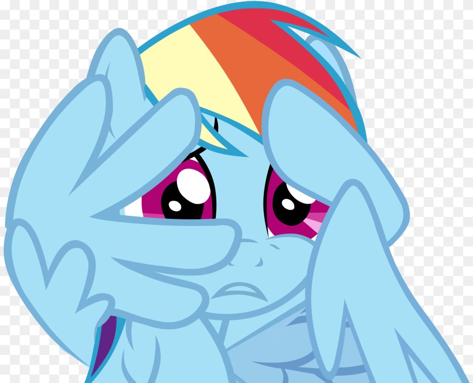 Aborrozakale Rainbow Dash Safe Scared Simple Background Mlp Rainbow Dash Scared, Art, Animal, Fish, Sea Life Png