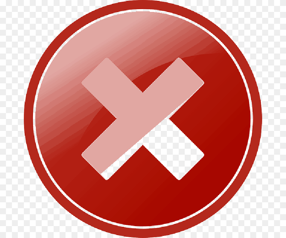 Abort Delete Cancel Icon Cross No Access Denied Icon Google Drive Red, Sign, Symbol, First Aid, Road Sign Free Png