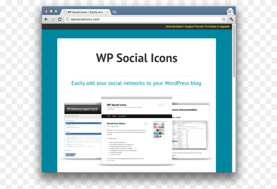 About A Year Ago I Launched Wp Social Icons A Premium Web Page, File, Webpage, Text Png