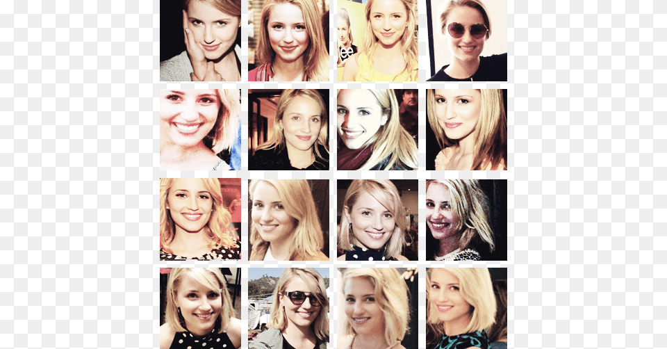 About Dianna Agron Amp Glee On We Heart It Dianna Agron, Accessories, Person, Face, Collage Free Transparent Png