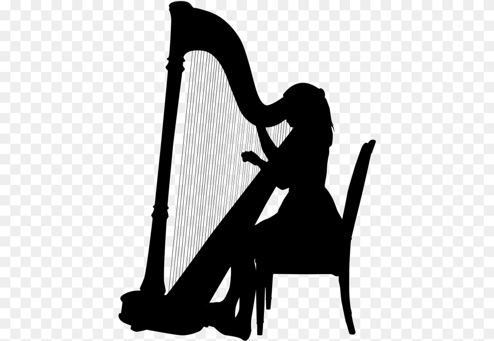 About Eleanor Dunsdon Berkshire Harpist By Girl Playing Harp Silhouette, Musical Instrument, Person Free Png