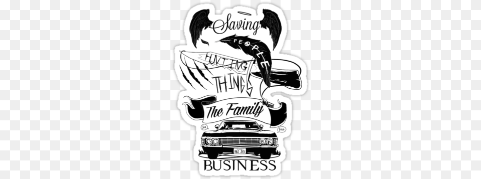 About Family In Supernatural By Whisper Of Dreams Supernatural Saving People Hunting Things The Family, Stencil, Advertisement, Poster, Vehicle Free Png Download