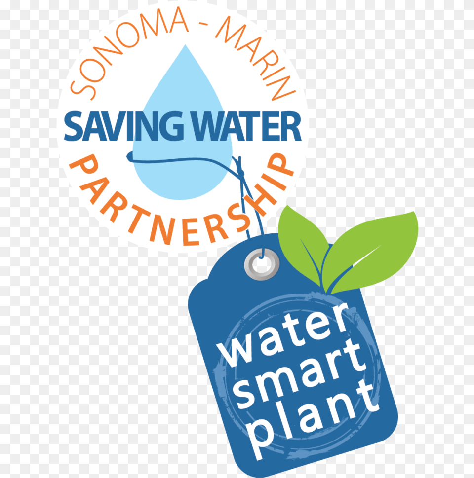 About Half Of Water Use In Sonoma And Marin Counties Smart Water Label Tag, Plant, Leaf, Advertisement, Poster Free Transparent Png