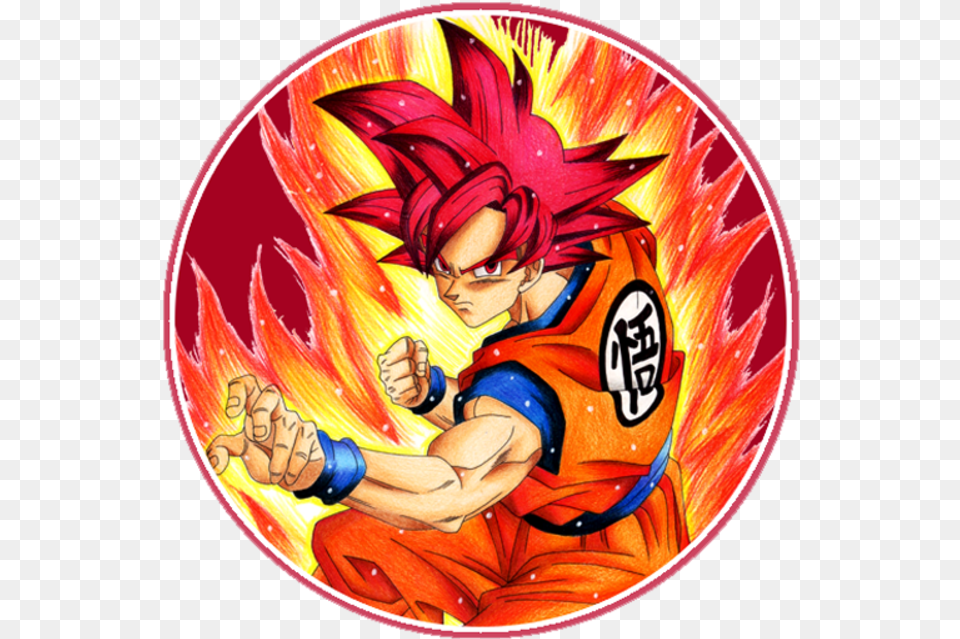 About How To Draw Super Saiyan God Google Play Version Goku Ssj God Icons, Book, Comics, Publication, Person Free Png