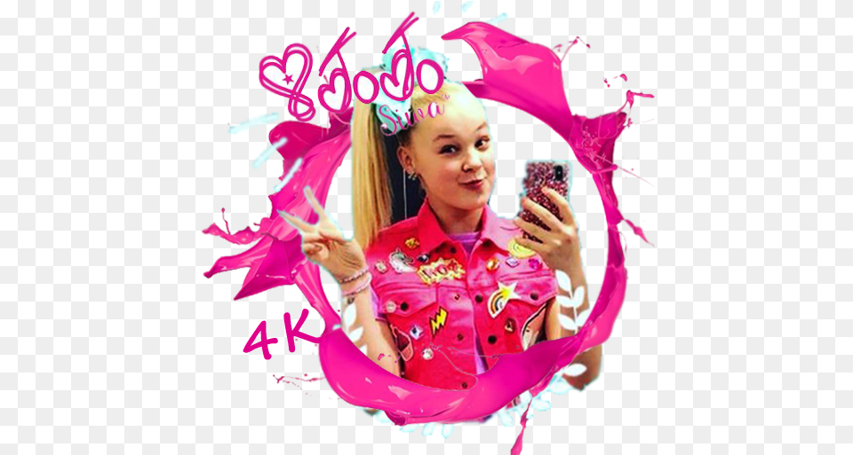 About Jojo Siwa Wallpapers Google Play Version Pink Paint Splash, Purple, Portrait, Photography, Person Png