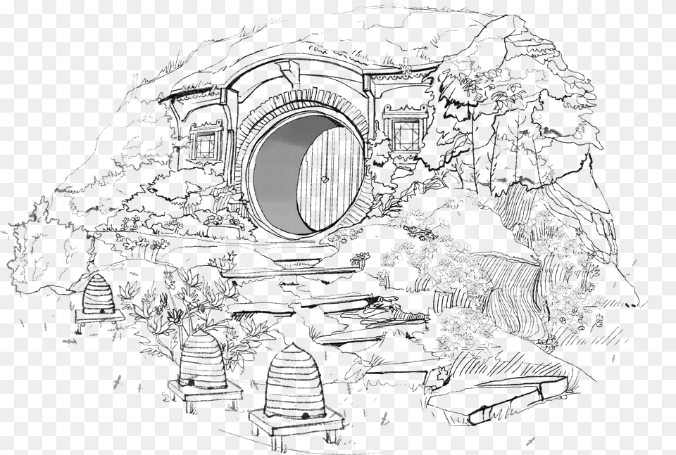 About Middle Earth Honey Line Art, Doodle, Drawing Png Image