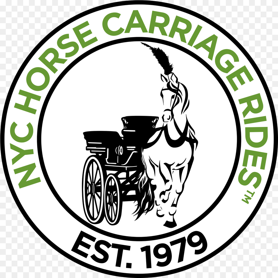 About Nyc Carriage Rides Nyc Horse Carriage Rides, Logo, Machine, Wheel, Adult Free Transparent Png