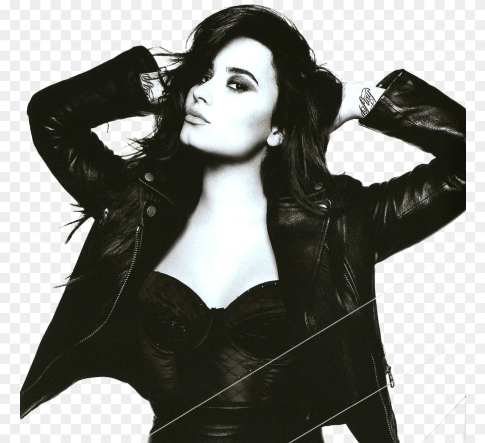 About On We Heart It Demi Lovato Really Don T Care Cover, Adult, Clothing, Coat, Female Free Transparent Png