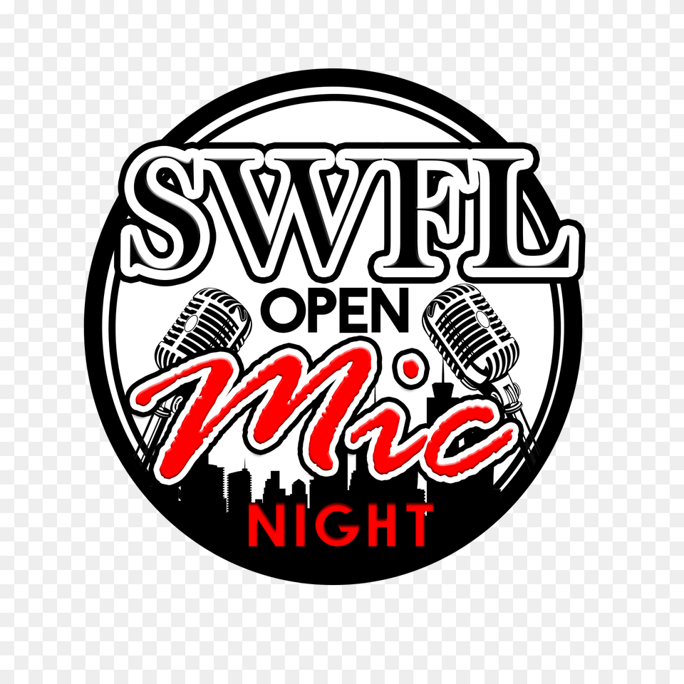 About Swfl Open Mic Night Swfl Open Mic Night, Dynamite, Logo, Weapon, Beverage Free Png Download