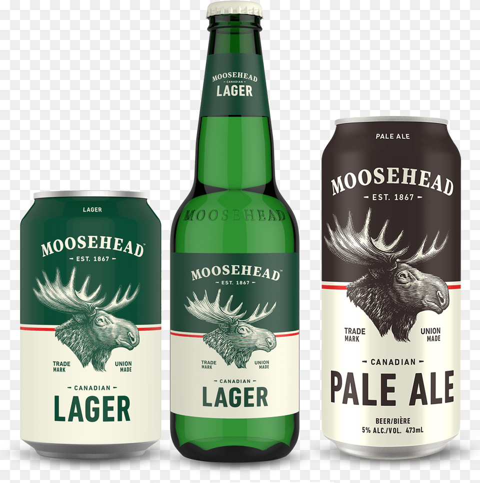 About The Brewery Moosehead Lager, Alcohol, Beer, Beverage, Bottle Free Transparent Png