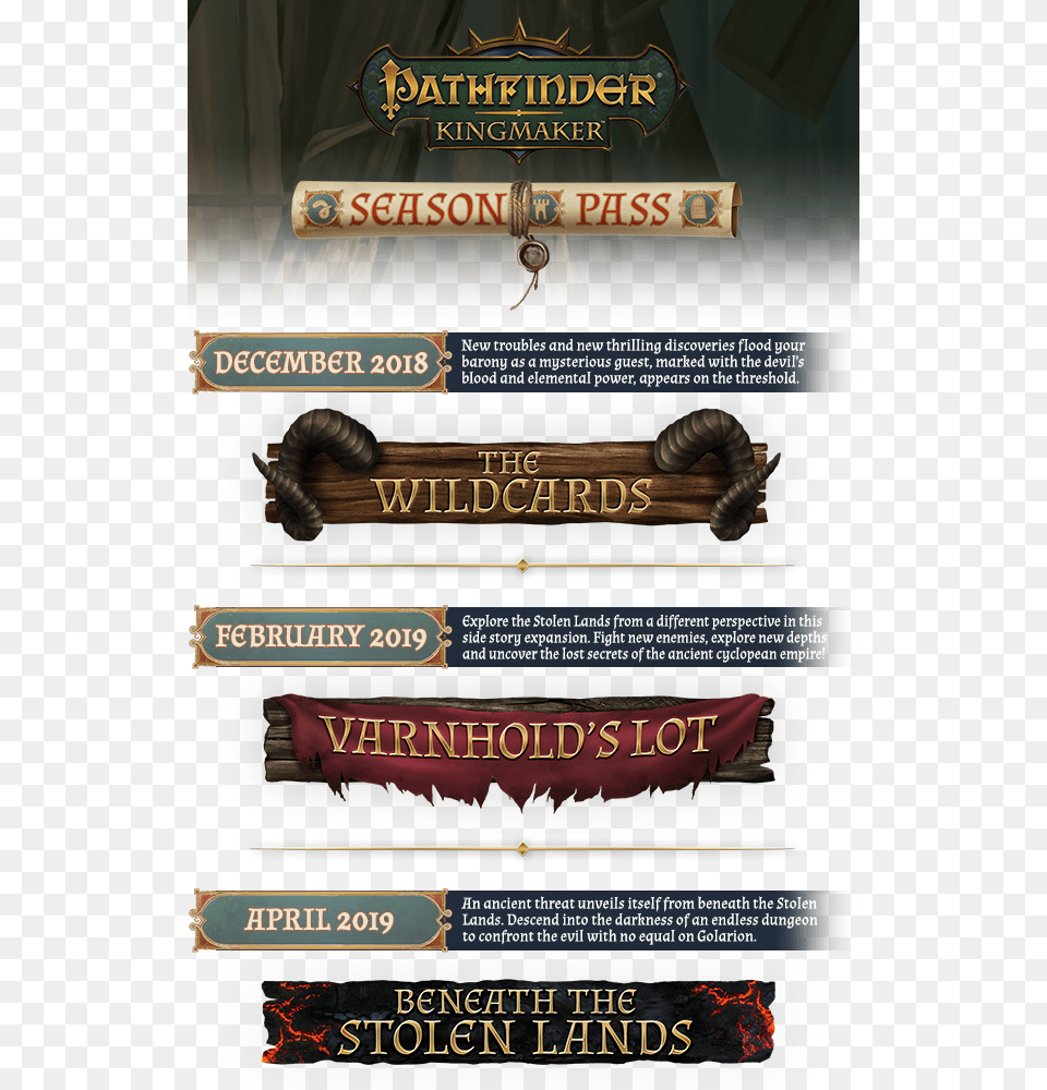 About This Content Pathfinder Kingmaker Season Pass, Advertisement, Book, Poster, Publication Free Png