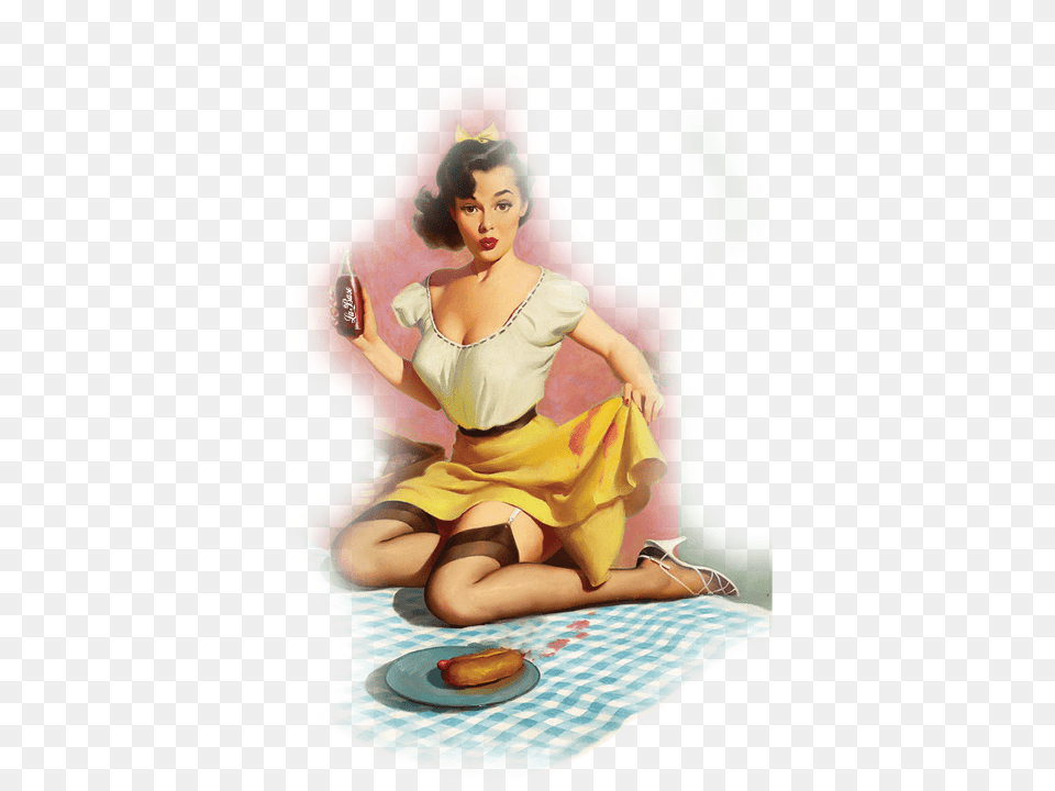 About Us 5039s Pin Up Girl Art, Adult, Female, Painting, Person Free Png