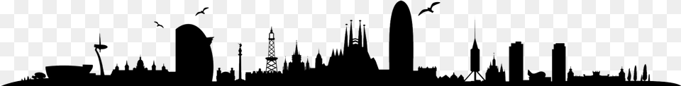 About Us Barcelona Skyline Silhouette, City, Art, Urban Free Transparent Png