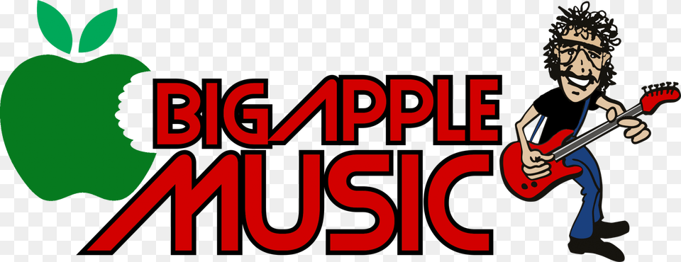 About Us Big Apple Music Logo, Guitar, Musical Instrument, Person, Face Free Png