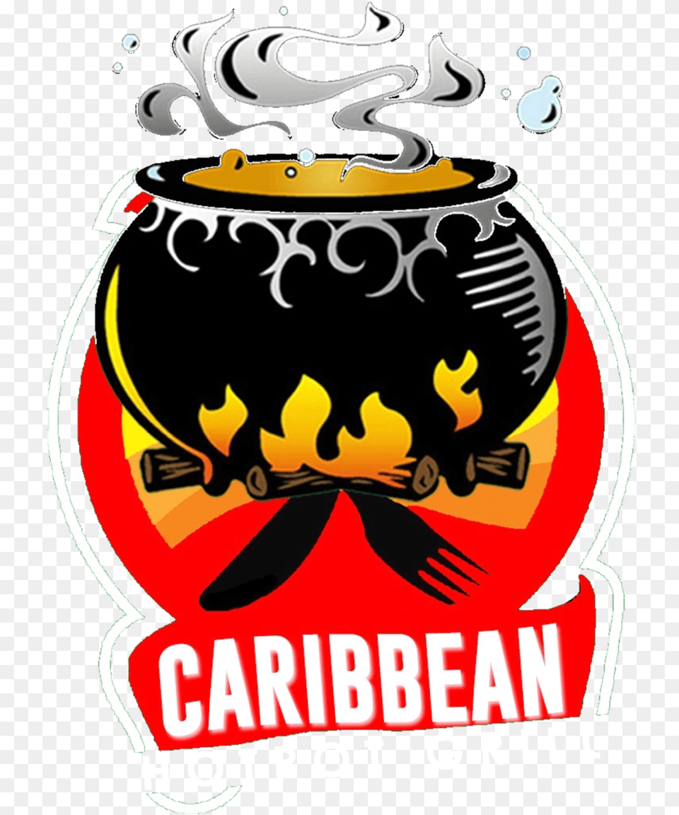 About Us Caribbean Hot Witches Cauldron Clipart Black And White, Logo, Advertisement, Emblem, Symbol Png Image