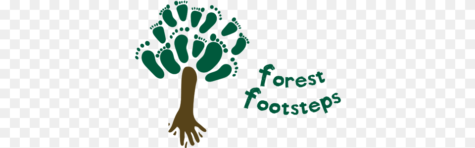 About Us Forest Footsteps Logo With A Tree And Footsteps, Body Part, Hand, Person Free Png Download