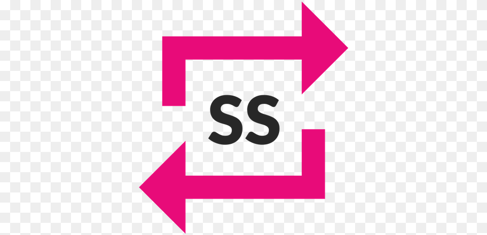 About Us U2014 Sideline Society Pink Arrow, Symbol, Number, Text Png