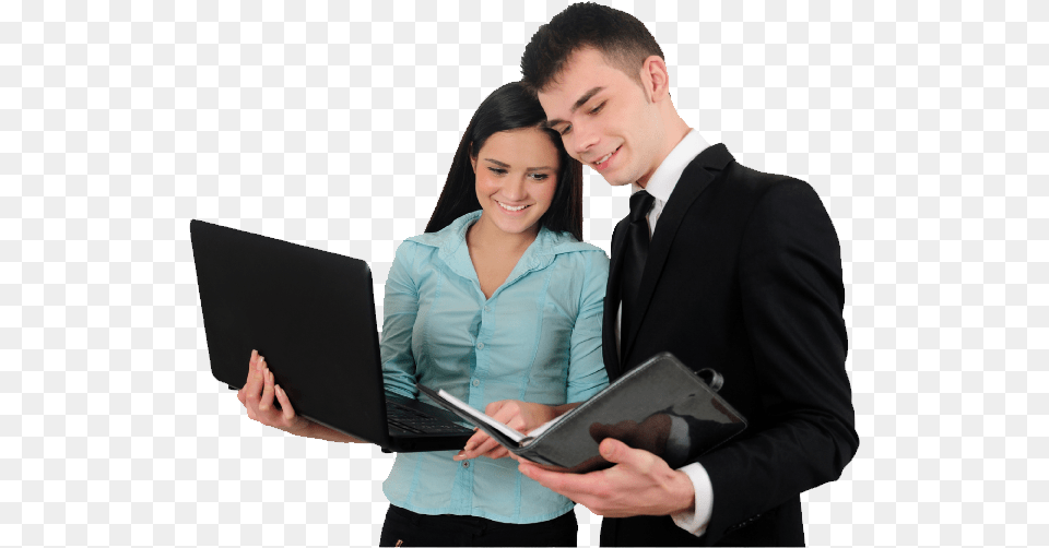 Aboutus Man Woman Business Man And Woman, Laptop, Computer, Electronics, Pc Png